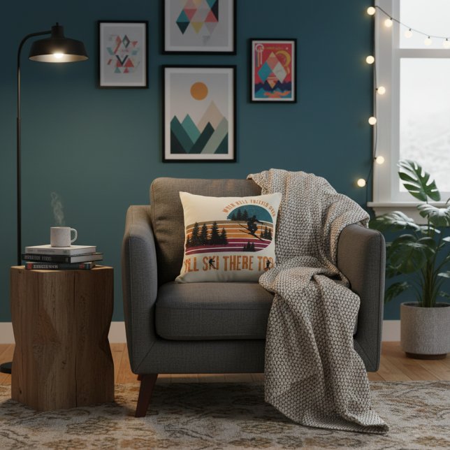 When Hell Freezes Over I'll Ski There Too Ivory Kussen (Snowy attitude, warm aesthetic. This Ivory throw pillow is here to steal the spotlight in your space)