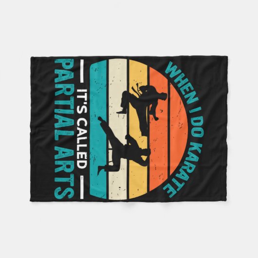 When I Do Karate It's Called Partial Arts 19  Fleece Deken (Voorkant (Horizontaal))