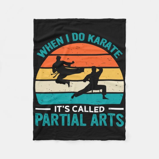 When I Do Karate It's Called Partial Arts 19  Fleece Deken (Voorkant)