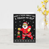 When I Think About You I Touch My Fun Christmas Sa Kaart (Gele Bloem)