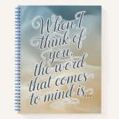 When I Think of You | Romantic Reflection Notitieboek (Voorkant)