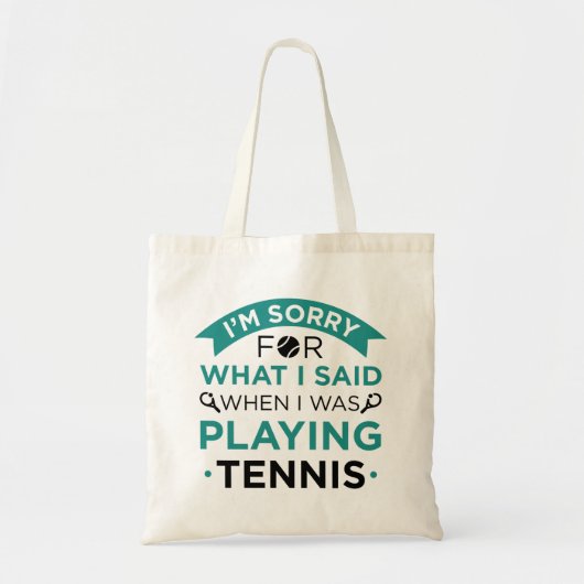 When I Was Playing Tennis Tote Bag (Voorkant)