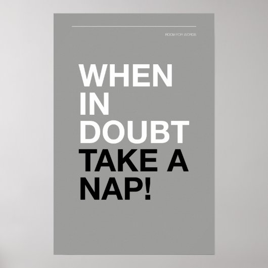 WHEN IN DOUBT, TAKE A NAP – Cozy Wall Art Poster (Voorkant)