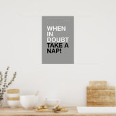 WHEN IN DOUBT, TAKE A NAP – Cozy Wall Art Poster (Keuken)