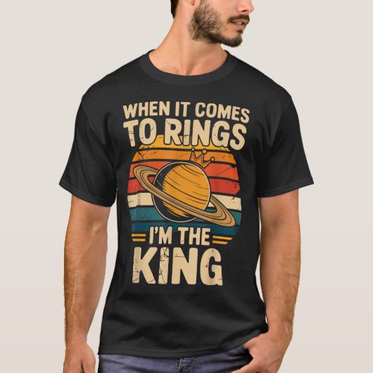 When It Comes To Rings Saturn Retro Planets T-shirt (Voorkant)