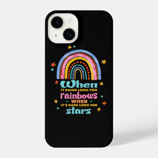 When It Rains Look For Rainbows iPhone Hoesje (Achterkant)