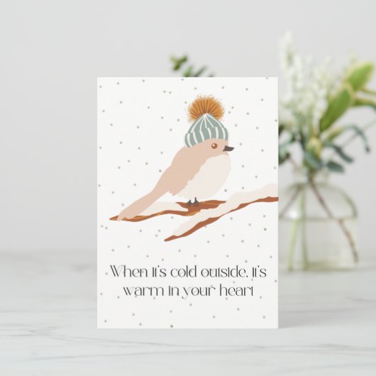 When it’s cold outside… bedankkaart (Staand voorkant)