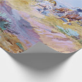 "When Koeien Were Wild" door Charles M Russell Cadeaupapier (Hoek)