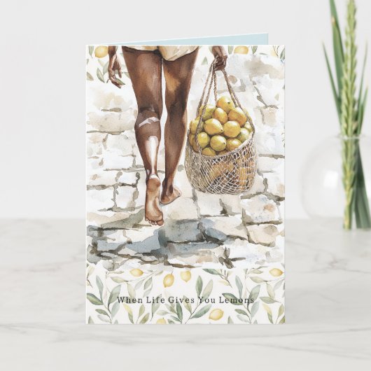 When Life Gives Lemons Make Lemonade Brown Black Kaart (Voorkant)