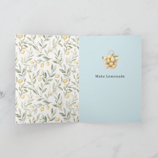 When Life Gives Lemons Make Lemonade Brown Black Kaart (Binnen)