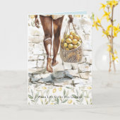 When Life Gives Lemons Make Lemonade Brown Black Kaart (Gele Bloem)