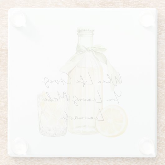 When Life Gives You Lemons Make Lemonade Glazen Onderzetter (Achterkant)