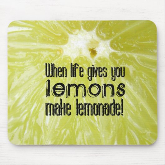 When life gives you lemons make lemonade muismat (Voorkant)
