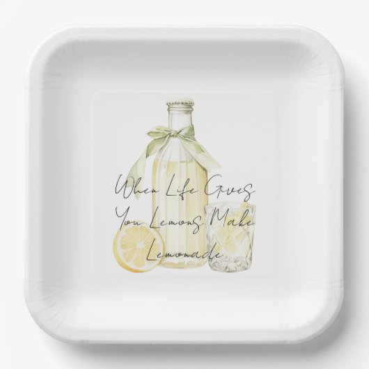 When Life Gives You Lemons Make Lemonade Papieren Bordje (Voorkant)