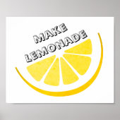 When Life Gives You Lemons Make Lemonade Yellow Poster (Voorkant)