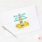 When Life Gives You Lemons - Make Limoncello Vierkante Sticker (Envelop)