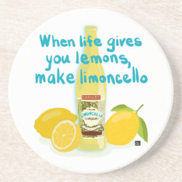 When Life Gives You Lemons - Make Limoncello Zandsteen Onderzetter