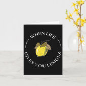 When Life Gives You Lemons Motivational Quote Lemo Kaart (Gele Bloem)