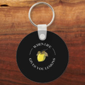 When Life Gives You Lemons Motivational Quote Lemo Sleutelhanger (Voorkant)