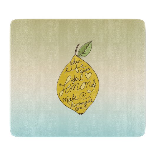 When Life Gives you Lemons Ombre Snijplank (Voorkant)