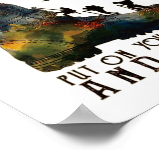 When Life Gives You Mountains Put On Your Boots Fu Poster (Hoek)