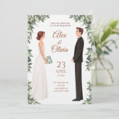 When Our Eyes Meet Wedding Invitation Kaart (Staand voorkant)