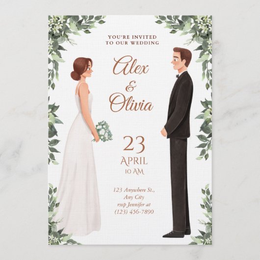 When Our Eyes Meet Wedding Invitation Kaart (Voorkant)