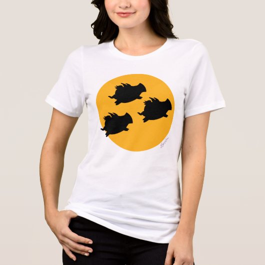 WHEN PIGS FLY ACROSS THE MOON by Sandra Boynton Tri-Blend Shirt (Voorkant)