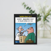 "When Pigs Fly" Briefkaart (Staand voorkant)