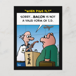 "When Pigs Fly" Briefkaart