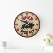 When Pigs Fly Funny Farmhouse Grote Klok (Huis)
