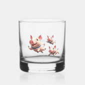 When Pigs Fly Funny Personalized Flying Pigs Whisky Glas (Voorkant)