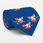 When Pigs Fly Funny Pig Airplanes Stropdas (Opgerold)