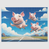 When Pigs Fly Funny Winged Pigs Tissuepapier (Voorkant)