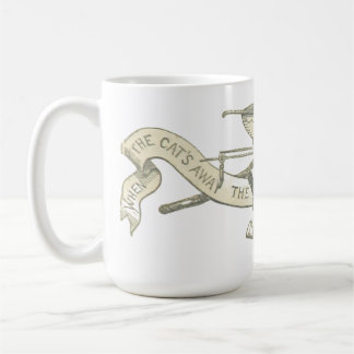 "When the Cat's Away, the Mouse Will Play" Vintage Koffiemok