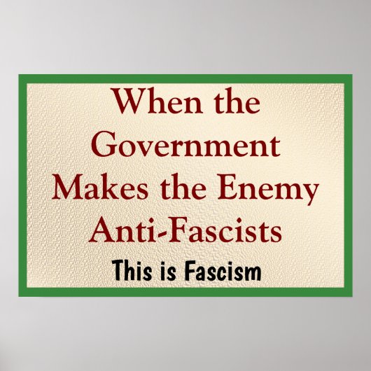 When the Enemy is Anti-Fascist Poster (Voorkant)