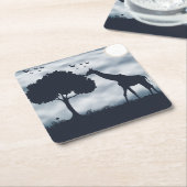 When the Moon Whispers to the Giraffe Kartonnen Onderzetters (Schuin)