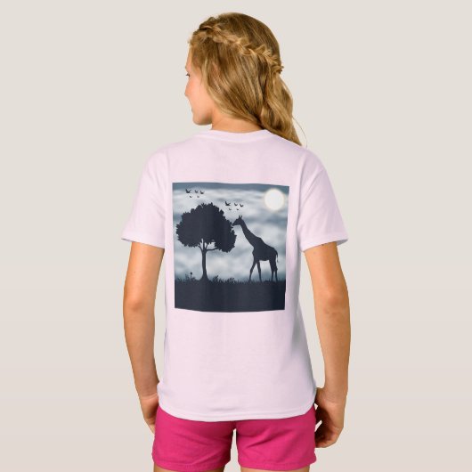 When the Moon Whispers to the Giraffe T-shirt (Achterkant volledig)