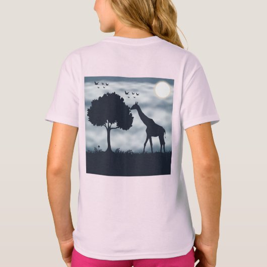 When the Moon Whispers to the Giraffe T-shirt (Achterkant)