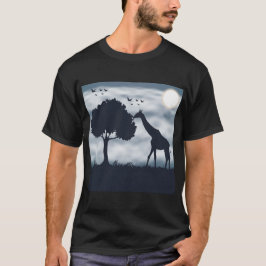 When the Moon Whispers to the Giraffe T-shirt
