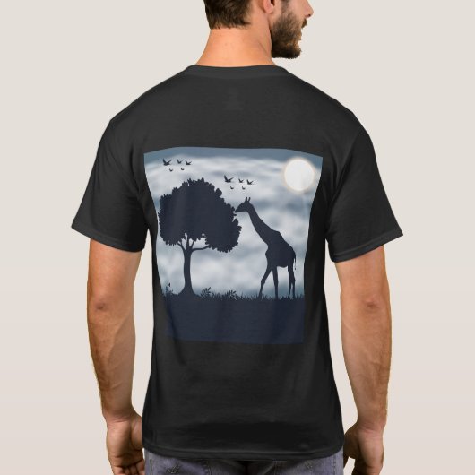When the Moon Whispers to the Giraffe T-shirt (Achterkant)