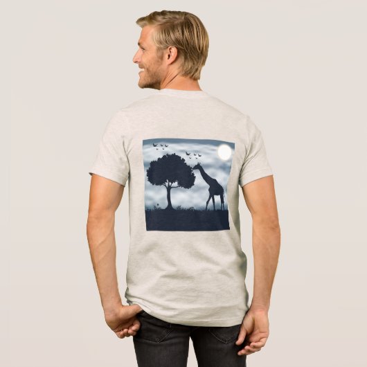 When the Moon Whispers to the Giraffe Tri-Blend Shirt (Voorkant)
