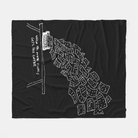 When the Muse Finally Gets Her Coffee Fleece Deken (Voorkant (Horizontaal))