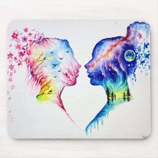 When the spring day meets the winter night muismat (Voorkant)