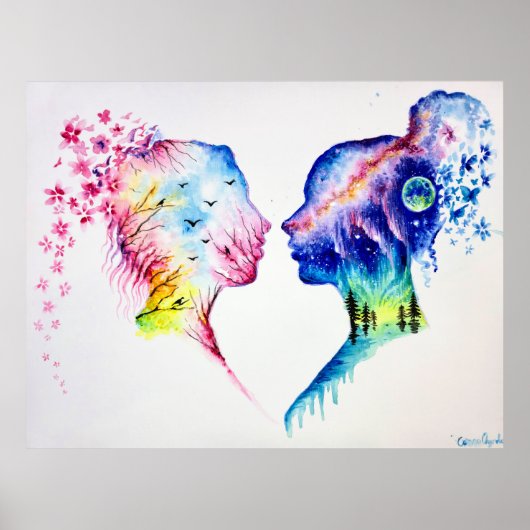 When the spring day meets the winter night poster (Voorkant)