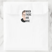 When There Are Nine - RGB, Ruth Bader Ginsburg Vierkante Sticker (Tas)