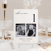 When We Were Age Photo Table Number Kaart