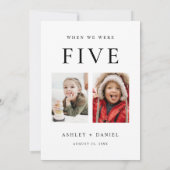 When We Were Age Photo Table Number Kaart (Achterkant)