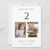 When We Were Age Table Number with Photos Kaart (Voorkant)