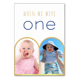 When We Were One Photo Gouden Boog Moderne Bruilo Kaart